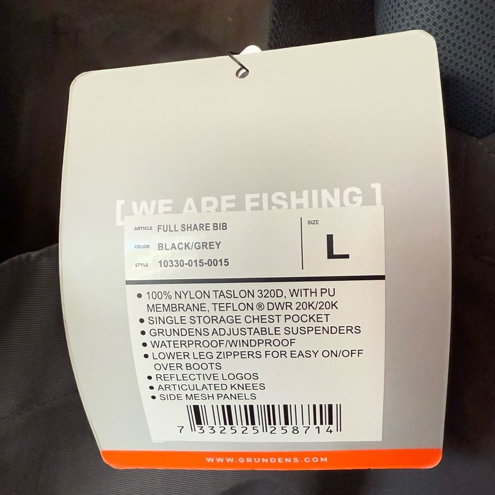 Men's Grundens Full Share Bib - Picture 6 of 9